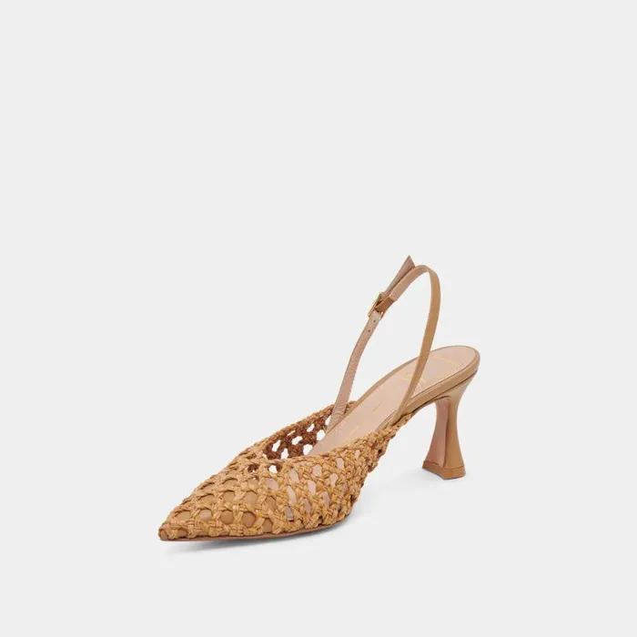 Heels Shop Dolce Vita Gloria Heels Natural Woven Natural Woven