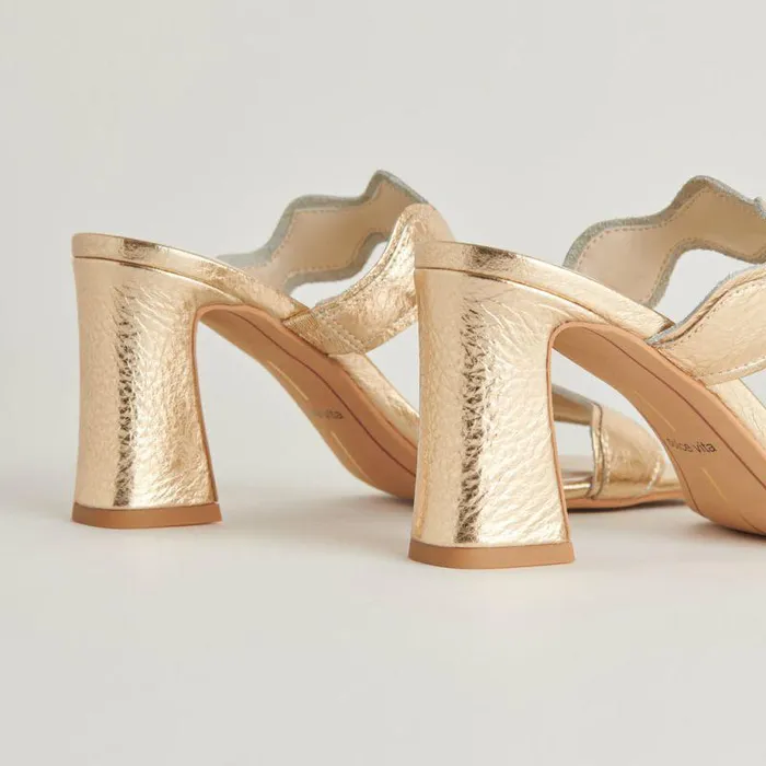 Heels Shop Dolce Vita Ilva Heels Gold Distressed Leather Leather Heels Gold Distressed Leather