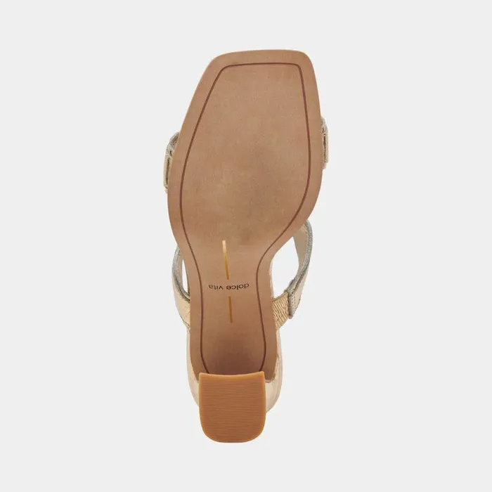 Heels Shop Dolce Vita Ilva Heels Gold Distressed Leather Leather Heels Gold Distressed Leather
