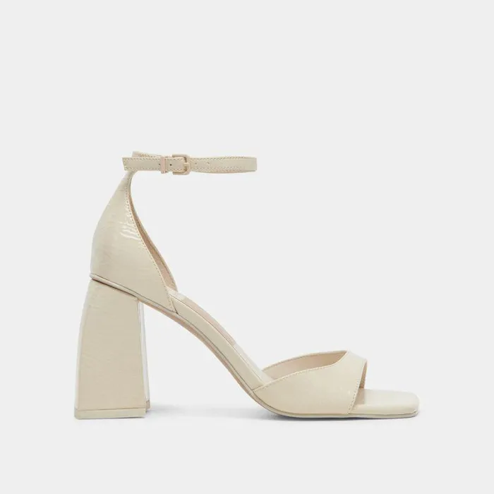 Heels Shop Dolce Vita Janey Heels Ivory Crinkle Patent Ivory Crinkle Patent