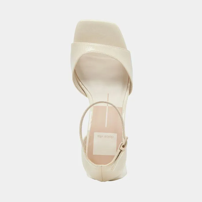 Heels Shop Dolce Vita Janey Heels Ivory Crinkle Patent Ivory Crinkle Patent