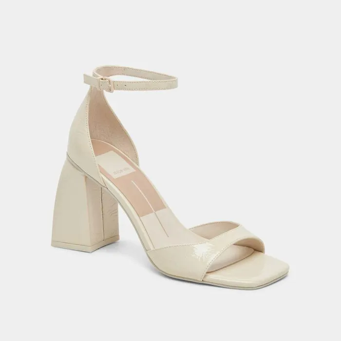 Heels Shop Dolce Vita Janey Heels Ivory Crinkle Patent Ivory Crinkle Patent