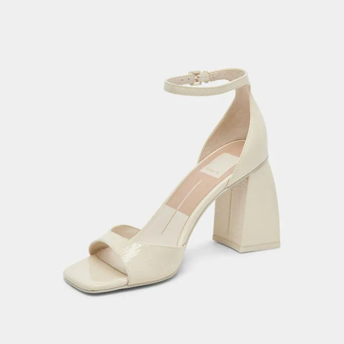 Heels Shop Dolce Vita Janey Heels Ivory Crinkle Patent Ivory Crinkle Patent