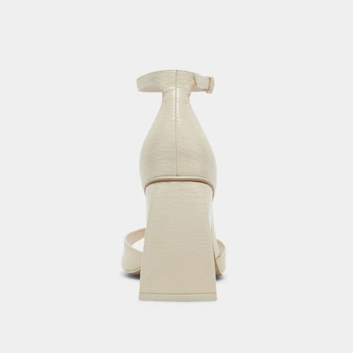 Heels Shop Dolce Vita Janey Heels Ivory Crinkle Patent Ivory Crinkle Patent