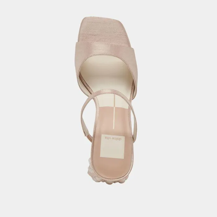 Heels Shop Dolce Vita Jemmy Pearl Heels Champagne Silk Champagne Silk