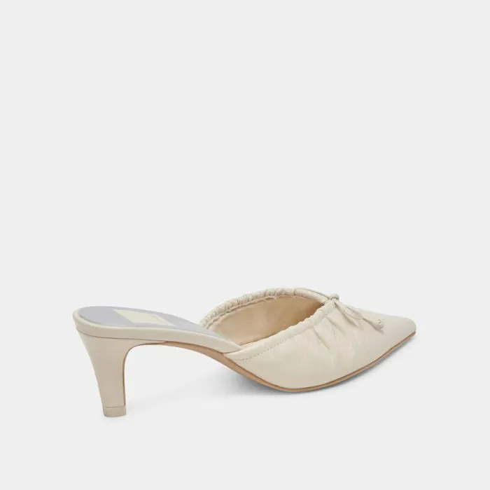 Heels Shop Dolce Vita Kairi Mid Heels Ivory Crinkle Patent Ivory Crinkle Patent