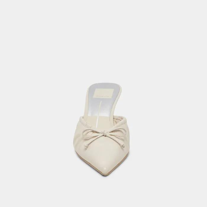 Heels Shop Dolce Vita Kairi Mid Heels Ivory Crinkle Patent Ivory Crinkle Patent