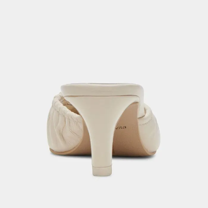 Heels Shop Dolce Vita Kairi Mid Heels Ivory Crinkle Patent Ivory Crinkle Patent