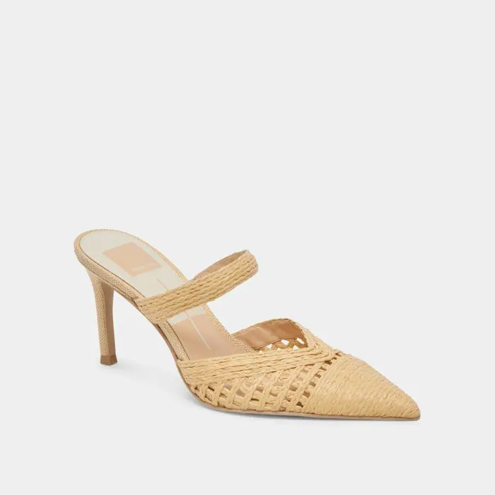 Heels Shop Dolce Vita Kaline Heels Lt Natural Raffia Lt Natural Raffia