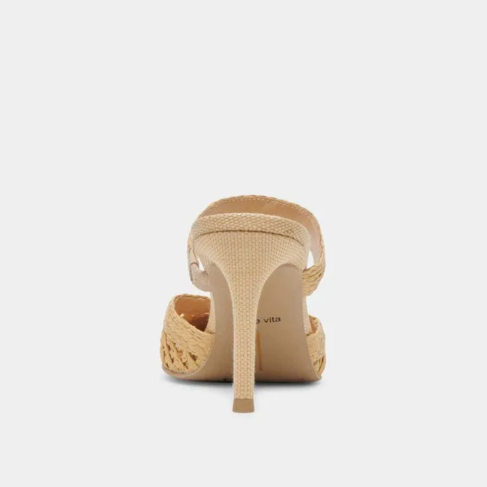 Heels Shop Dolce Vita Kaline Heels Lt Natural Raffia Lt Natural Raffia