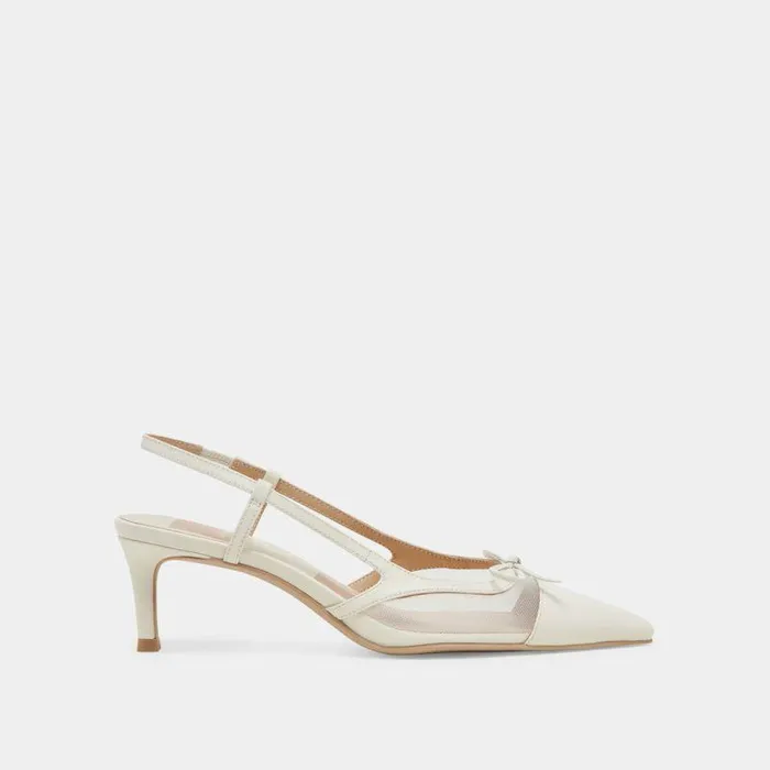 Heels Shop Dolce Vita Kandi Heels White Mesh White Mesh