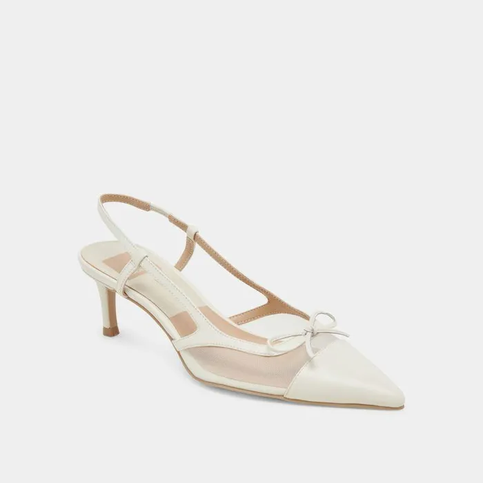 Heels Shop Dolce Vita Kandi Heels White Mesh White Mesh