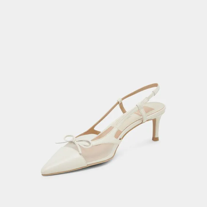 Heels Shop Dolce Vita Kandi Heels White Mesh White Mesh