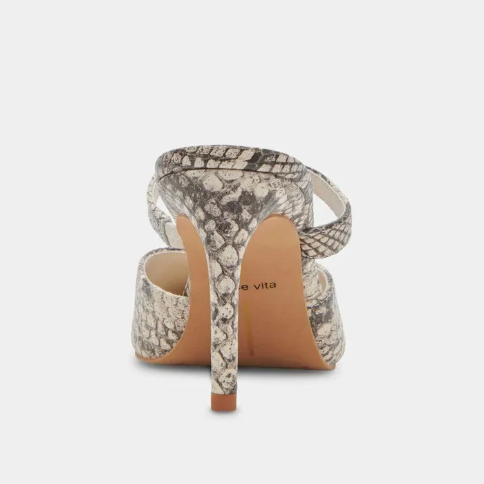 Heels Shop Dolce Vita Kanika Heels Black White Embossed Snake Snake Black White Heels Black White Embossed Snake