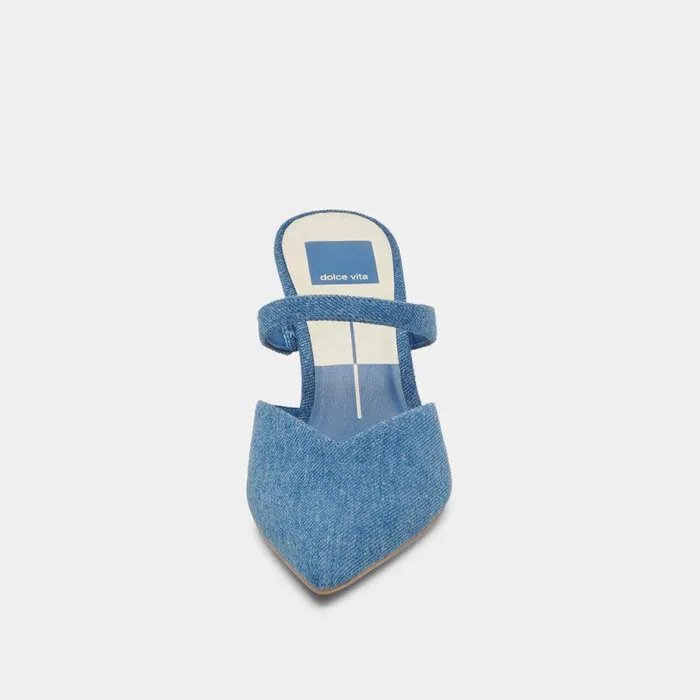 Heels Shop Dolce Vita Kanika Heels Blue Denim Designer Blue Denim Heels Blue Denim
