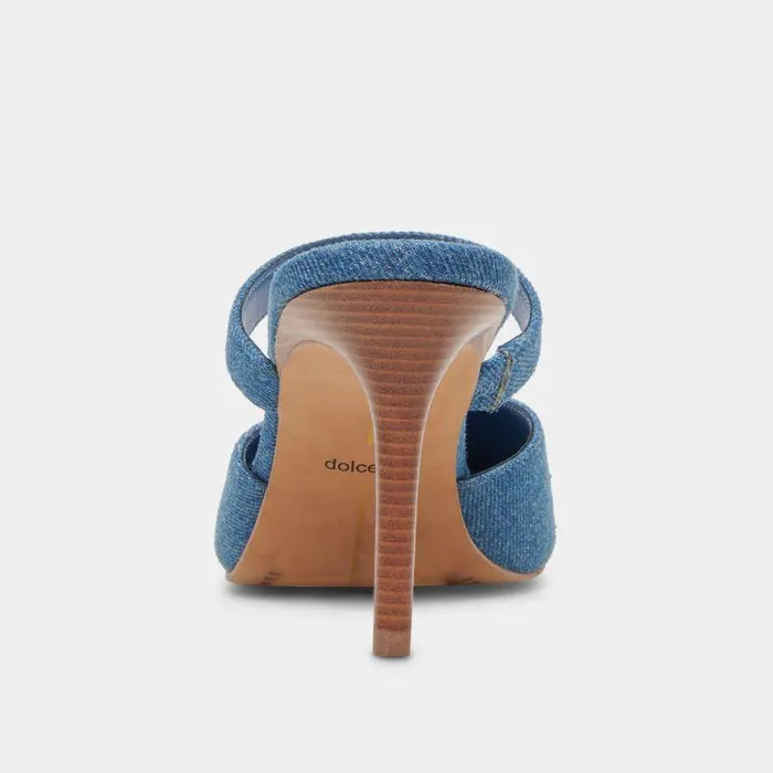 Heels Shop Dolce Vita Kanika Heels Blue Denim Designer Blue Denim Heels Blue Denim