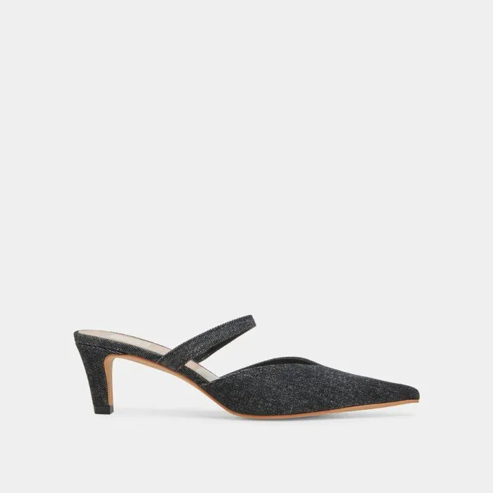 Heels Shop Dolce Vita Kanika Mid Heels Carbon Denim Carbon Denim