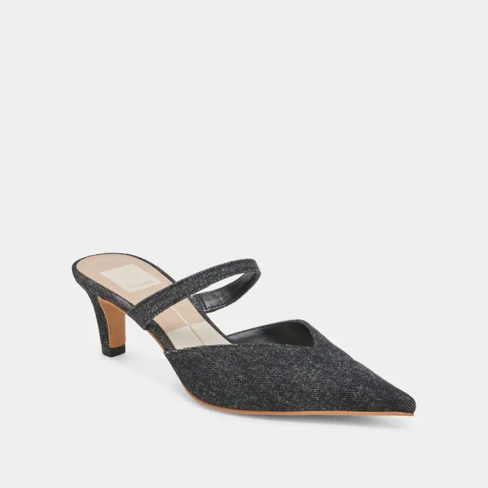 Heels Shop Dolce Vita Kanika Mid Heels Carbon Denim Carbon Denim