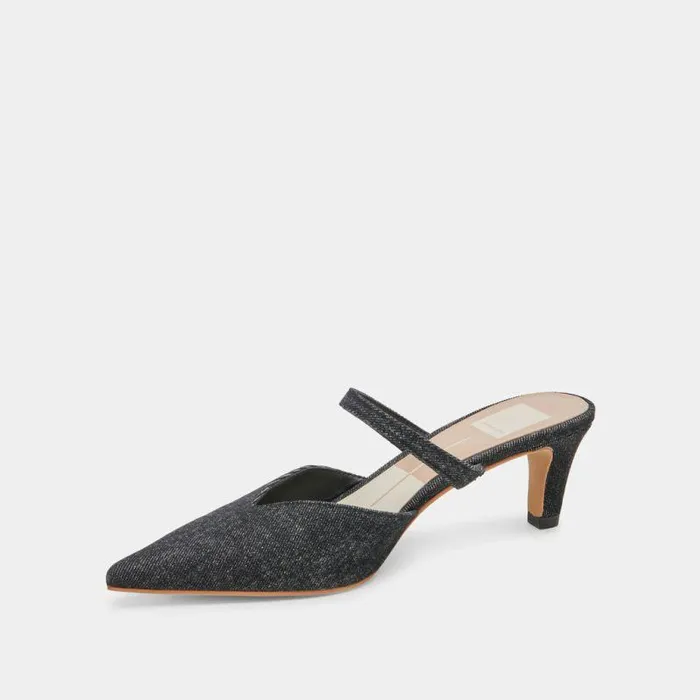 Heels Shop Dolce Vita Kanika Mid Heels Carbon Denim Carbon Denim