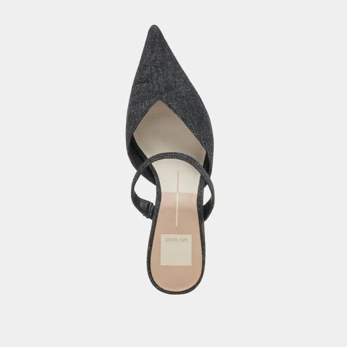 Heels Shop Dolce Vita Kanika Mid Heels Carbon Denim Carbon Denim