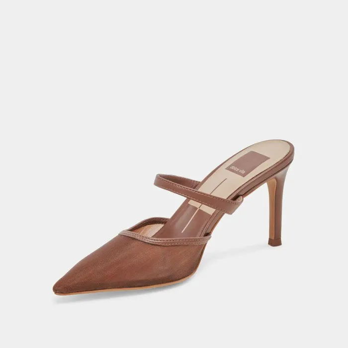 Heels Shop Dolce Vita Katik Heels Espresso Mesh Espresso Mesh