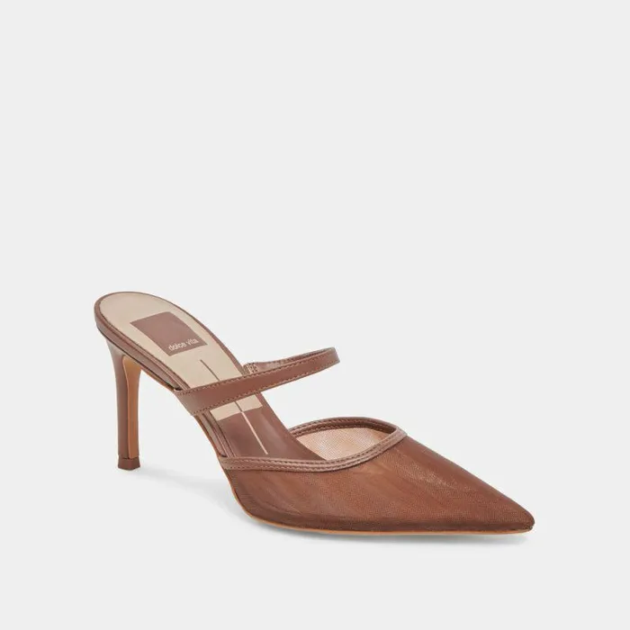 Heels Shop Dolce Vita Katik Heels Espresso Mesh Espresso Mesh