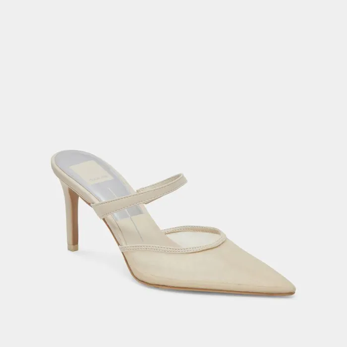 Heels Shop Dolce Vita Katik Heels Ivory Mesh Ivory Mesh