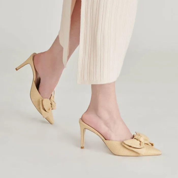 Heels Shop Dolce Vita Kayli Heels Lt Natural Raffia Lt Natural Raffia