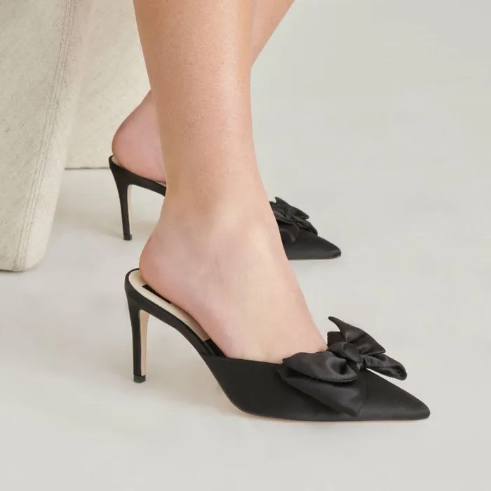 Heels Shop Dolce Vita Kayli Heels Onyx Satin Onyx Satin