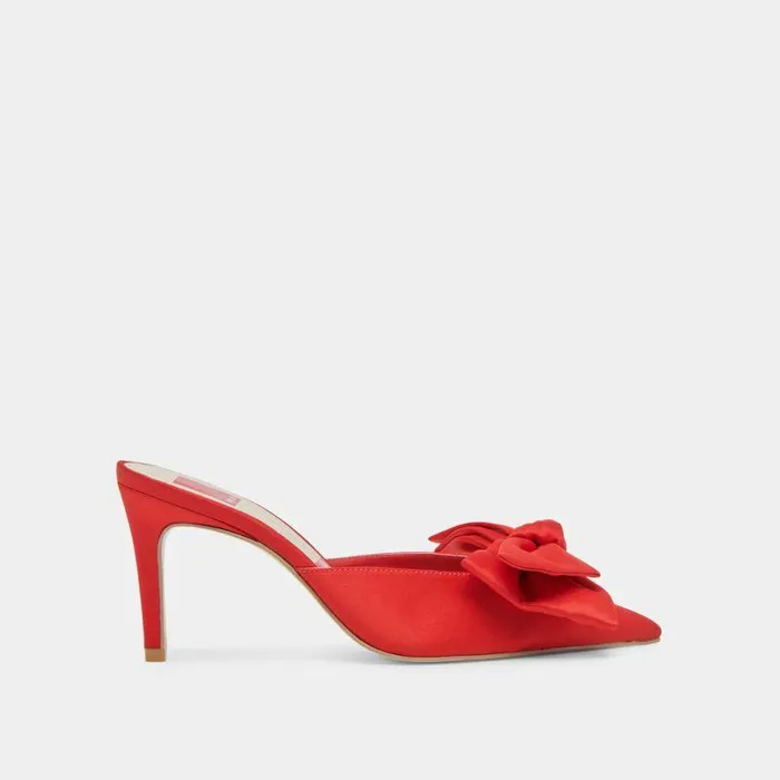 Heels Shop Dolce Vita Kayli Heels Red Satin Red Satin