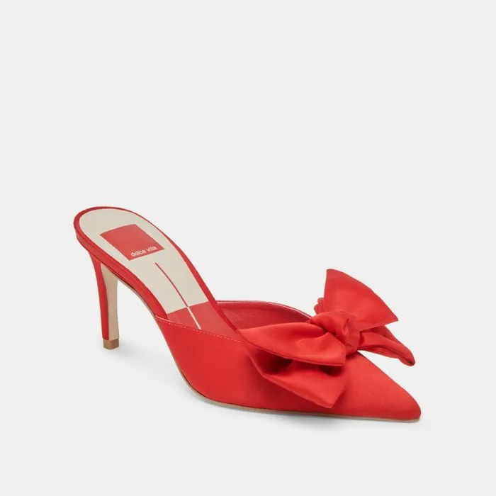 Heels Shop Dolce Vita Kayli Heels Red Satin Red Satin