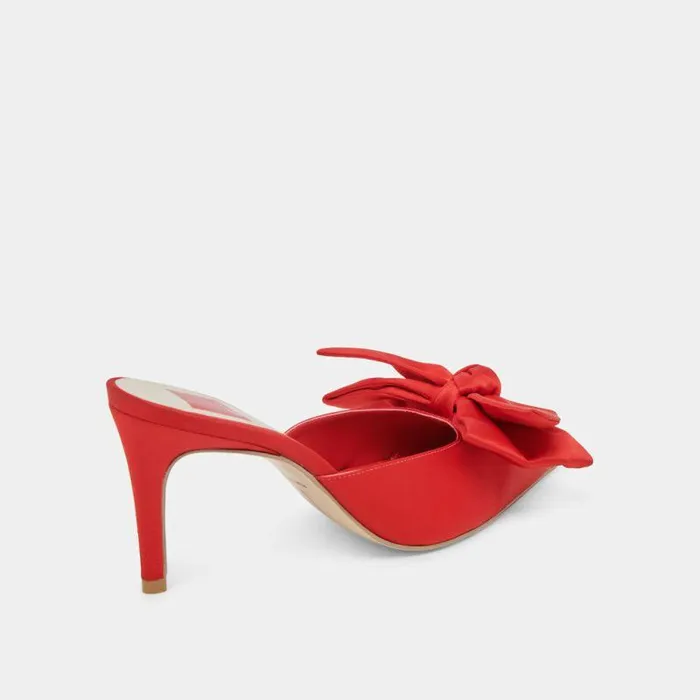 Heels Shop Dolce Vita Kayli Heels Red Satin Red Satin