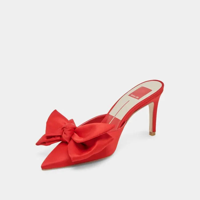 Heels Shop Dolce Vita Kayli Heels Red Satin Red Satin