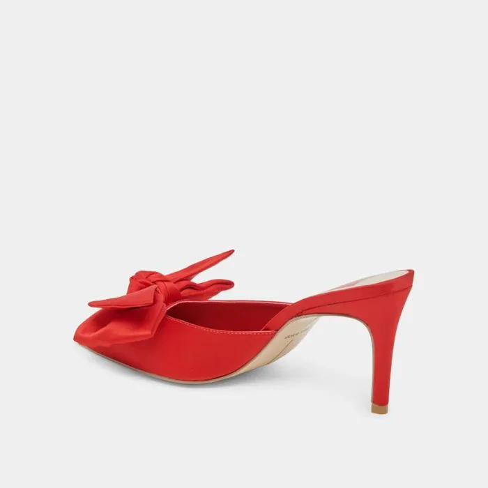 Heels Shop Dolce Vita Kayli Heels Red Satin Red Satin