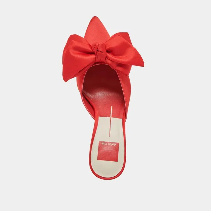 Heels Shop Dolce Vita Kayli Heels Red Satin Red Satin