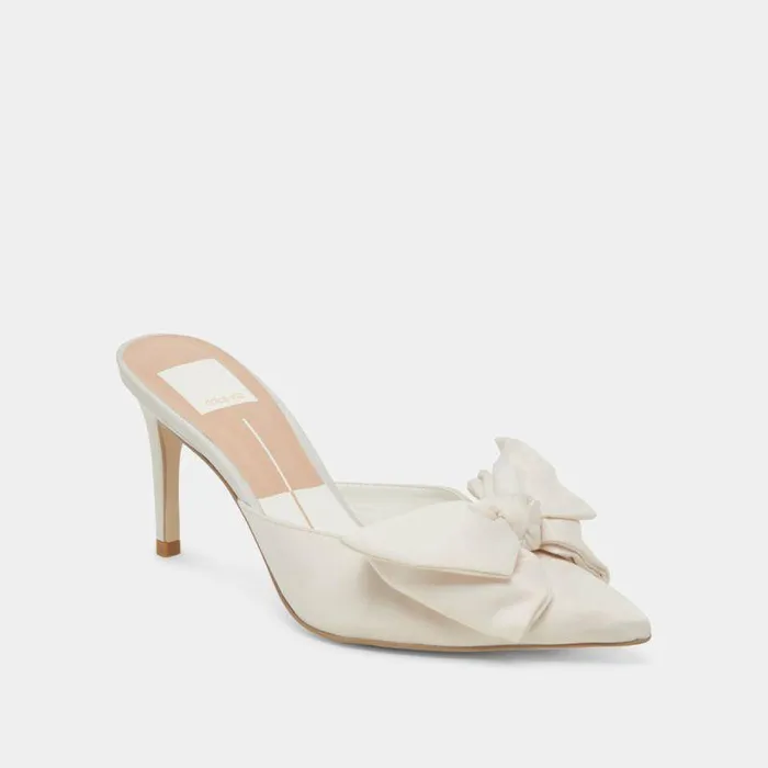 Heels Shop Dolce Vita Kayli Heels White Satin White Satin