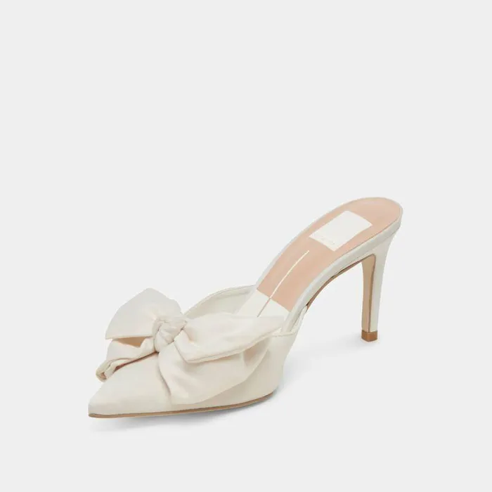 Heels Shop Dolce Vita Kayli Heels White Satin White Satin