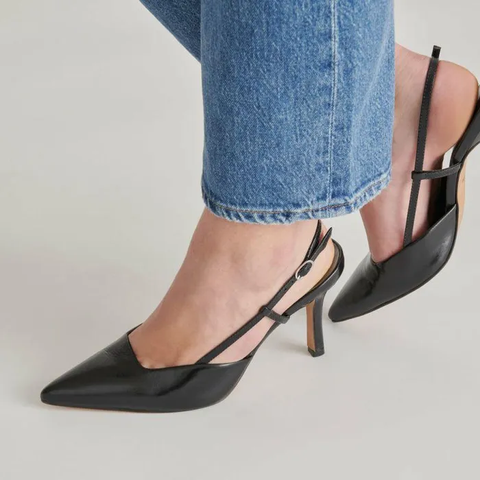 Heels Shop Dolce Vita Kim Heels Midnight Crinkle Patent Midnight Crinkle Patent