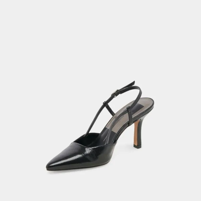 Heels Shop Dolce Vita Kim Heels Midnight Crinkle Patent Midnight Crinkle Patent