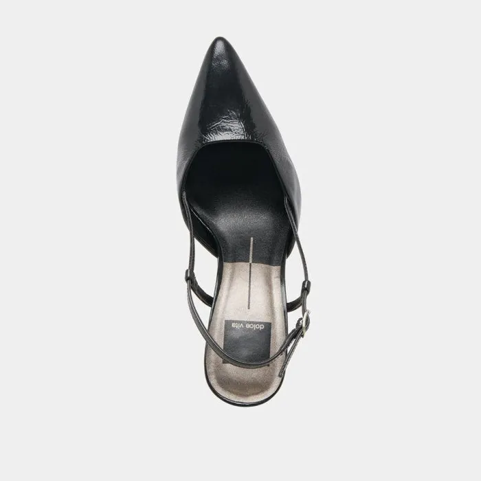 Heels Shop Dolce Vita Kim Heels Midnight Crinkle Patent Midnight Crinkle Patent