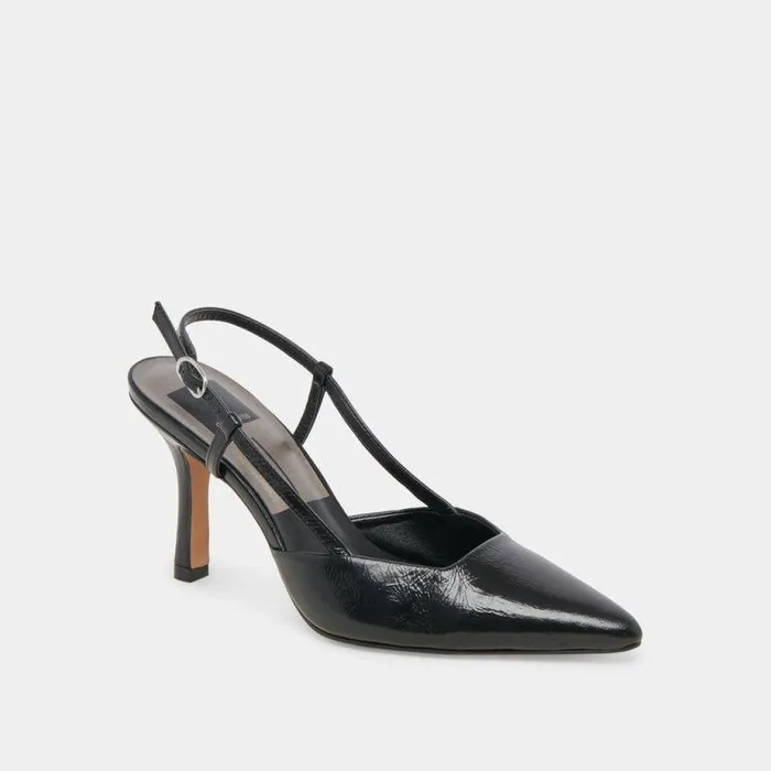 Heels Shop Dolce Vita Kim Heels Midnight Crinkle Patent Midnight Crinkle Patent