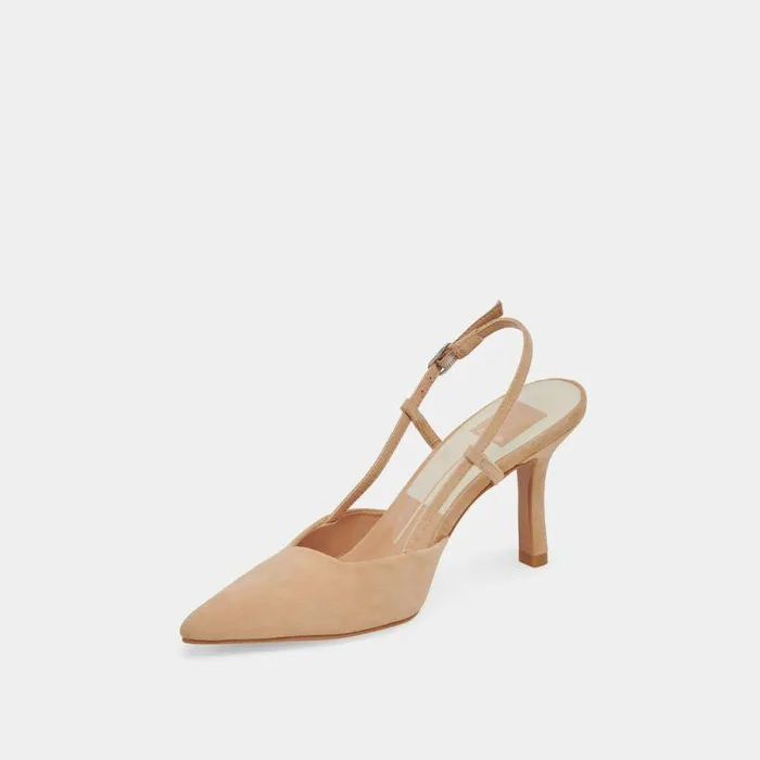Heels Shop Dolce Vita Kim Heels Tan Suede Tan Suede