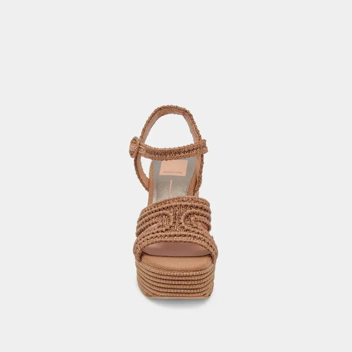 Heels Shop Dolce Vita Lacye Heels Brown Woven Brown Woven