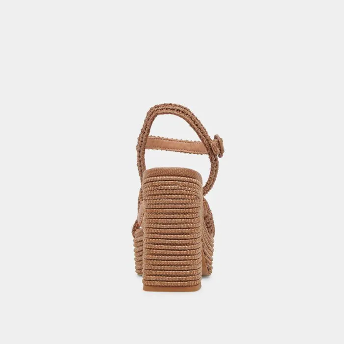 Heels Shop Dolce Vita Lacye Heels Brown Woven Brown Woven