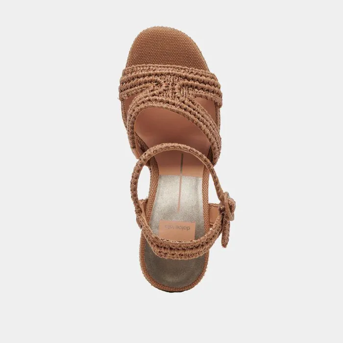 Heels Shop Dolce Vita Lacye Heels Brown Woven Brown Woven