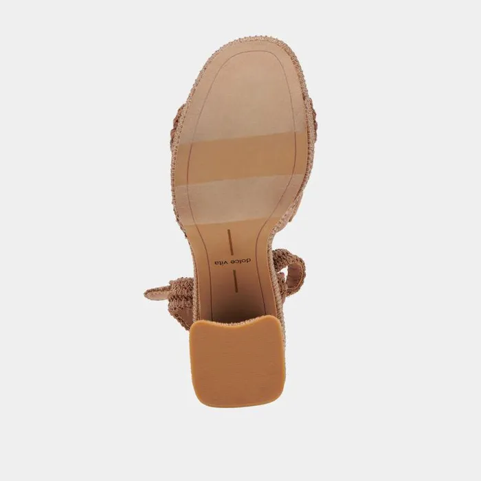 Heels Shop Dolce Vita Lacye Heels Brown Woven Brown Woven