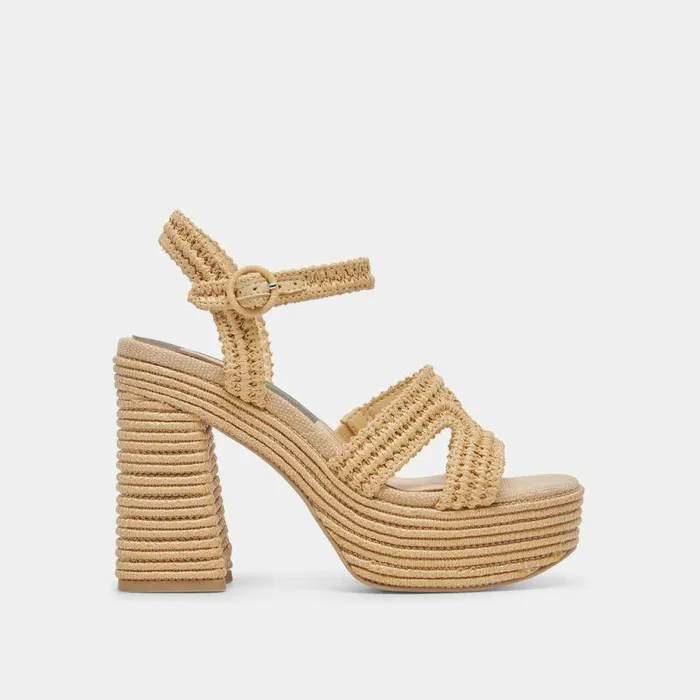 Heels Shop Dolce Vita Lacye Heels Natural Woven Natural Woven