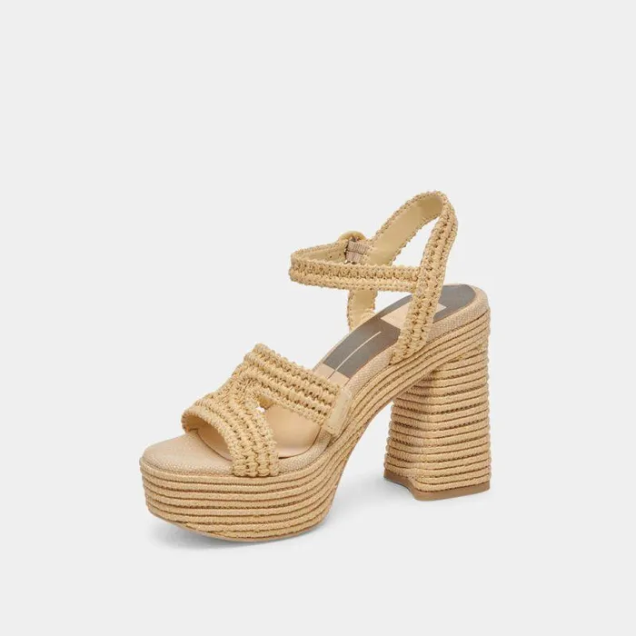 Heels Shop Dolce Vita Lacye Heels Natural Woven Natural Woven