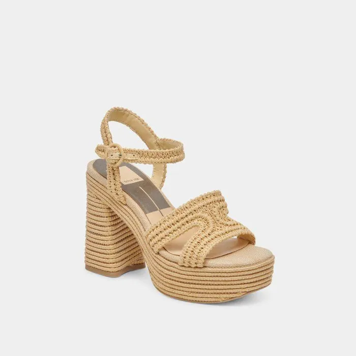 Heels Shop Dolce Vita Lacye Heels Natural Woven Natural Woven