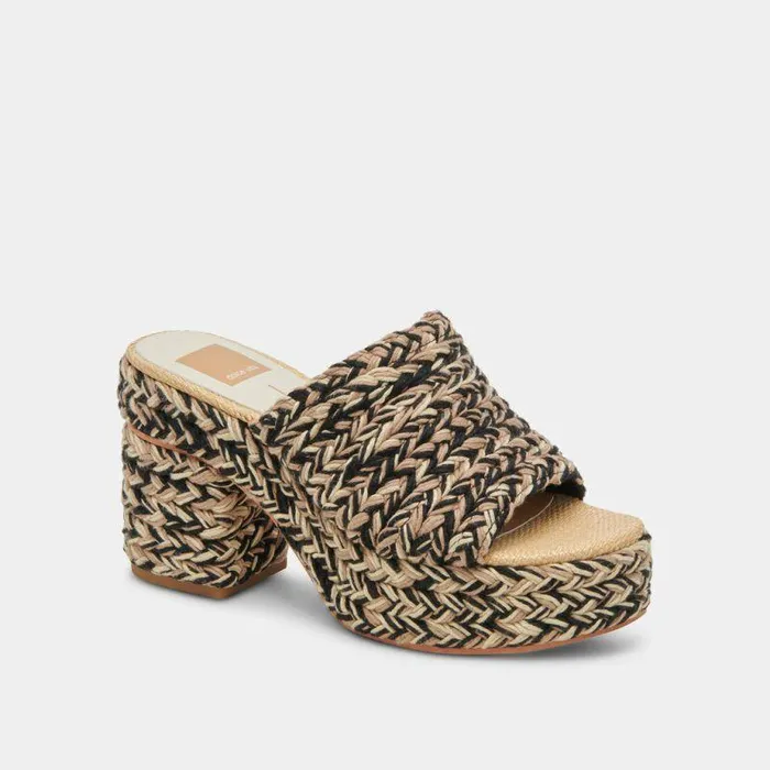 Heels Shop Dolce Vita Lady Heels Black Multi Woven Black Multi Woven
